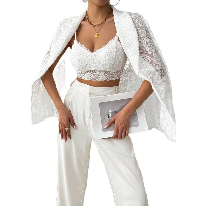 Damen Spitzenblazer mit elegantem Schalkragen Echo Archiv