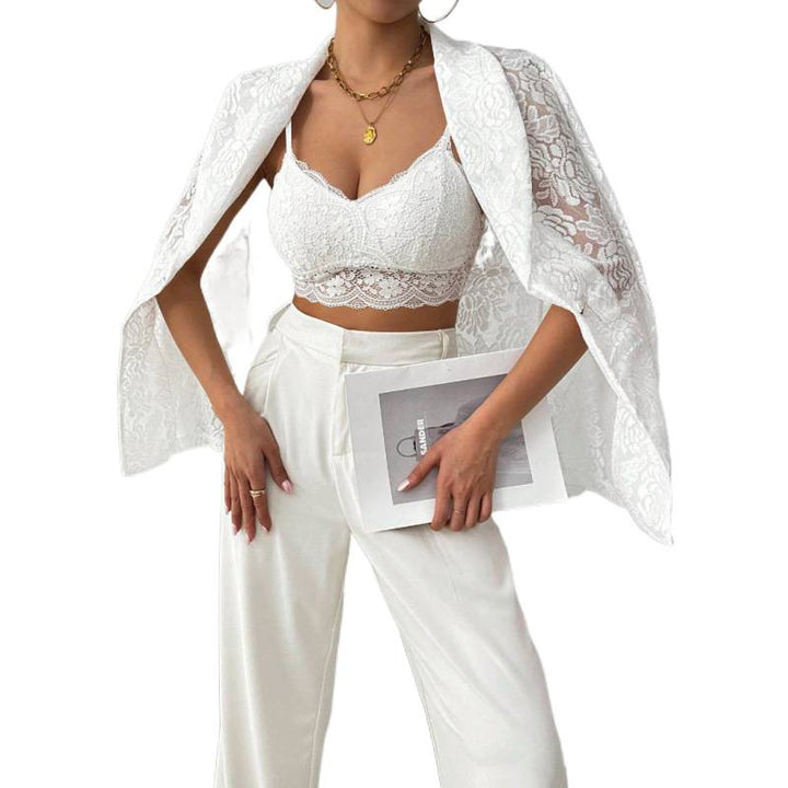 Damen Spitzenblazer mit elegantem Schalkragen Echo Archiv