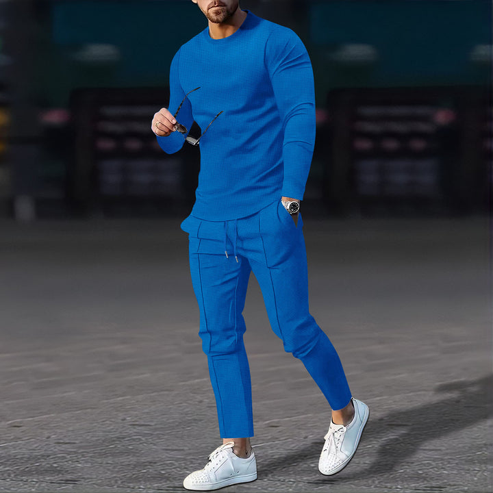 Herren bequemes Longsleeve- und Jogginganzug-Set Echoarchiv