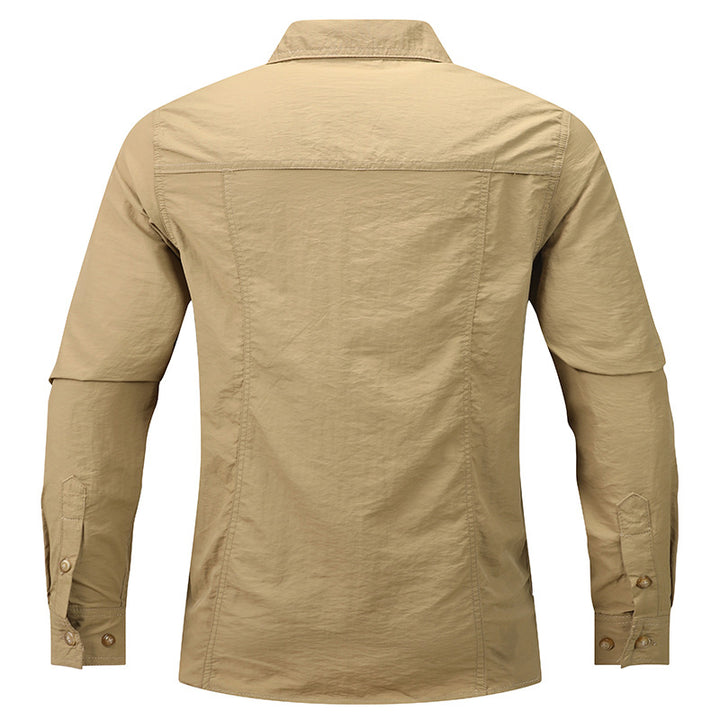 Herren nan leichtes Utility-Outdoorhemd mit aufgesetzten Klappbrusttaschen und aufrollbaren Ärmeln Echo Archiv