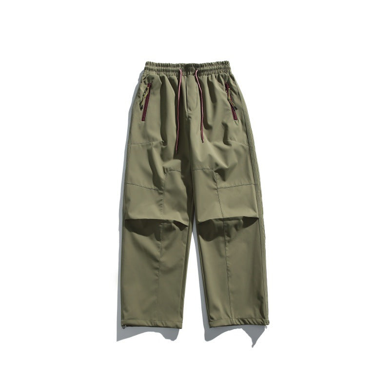 Herren Cargo-Hose mit elastischem Bund, Knie-Paneelen und Reißverschluss-Saum Echoarchiv