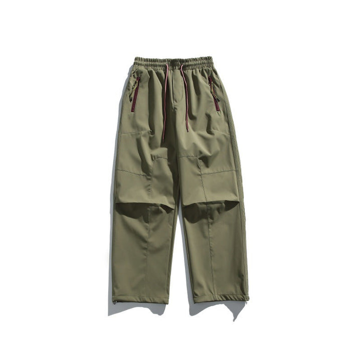 Herren Cargo-Hose mit elastischem Bund, Knie-Paneelen und Reißverschluss-Saum Echoarchiv