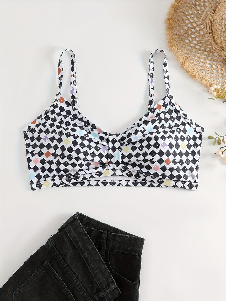 Damen Triangel-Bikini Oberteil mit modernem grafischen Muster Echo Archiv
