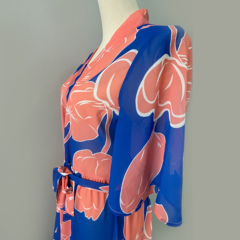 Damen eleganter Kimono mit floralem Design Echo Archiv