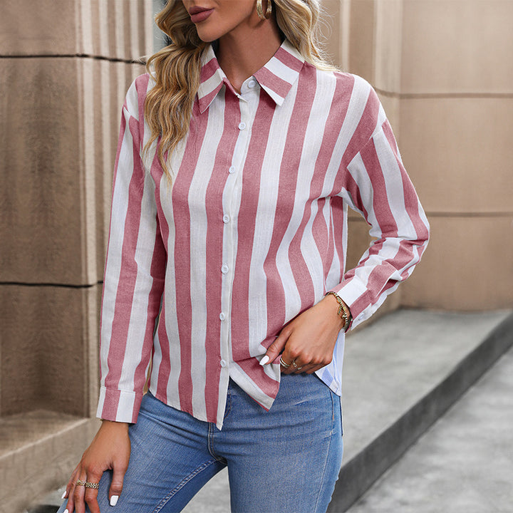 Damen Elegante Bluse mit Streifen Echo Archiv