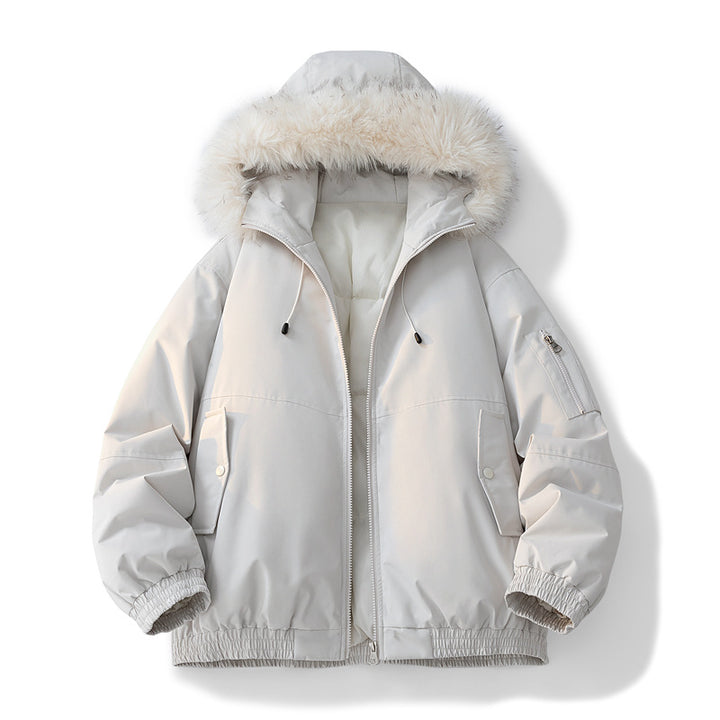 Damen Modische Winterjacke mit abnehmbarem Kunstfellkragen Echoarchiv