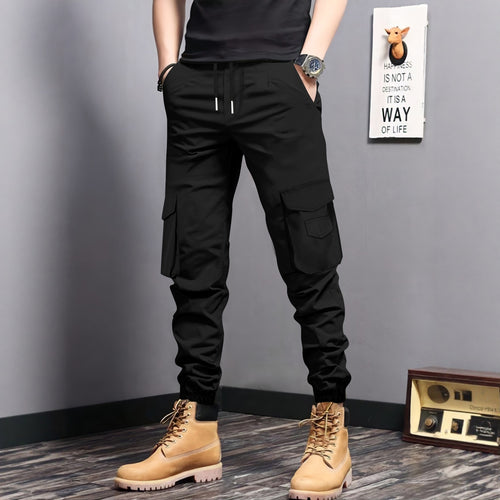 Herren Cargo-Jogginghose mit seitlichen Taschen und elastischem Bund Echoarchiv