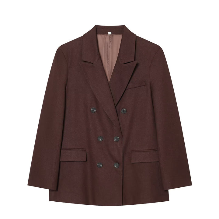 Damen Doppelreiher-Blazer und High-Waist-Hose im Tailored-Set Echo Archiv