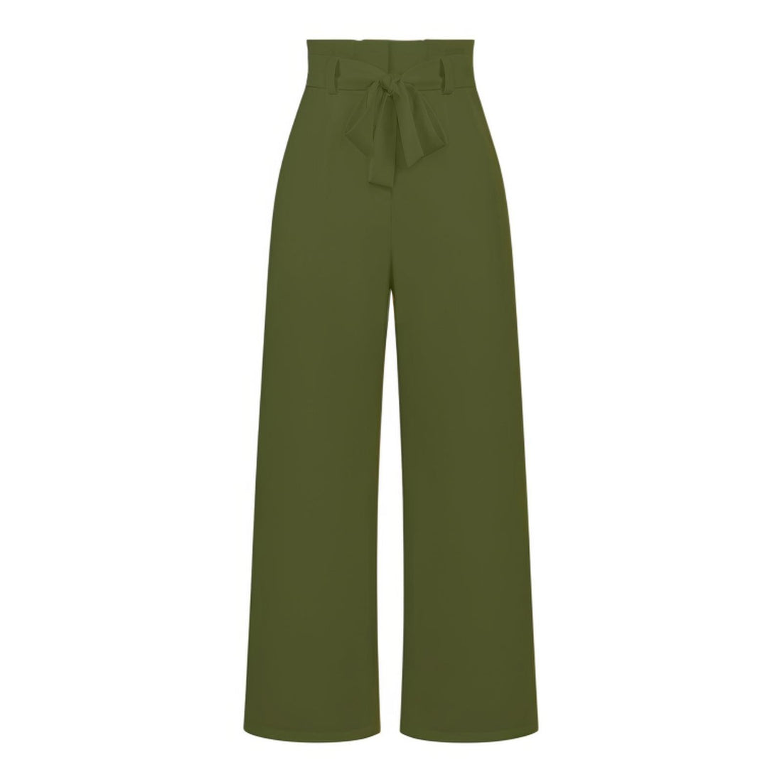 Damen Weit geschnittene Hochbundhose mit Bindegürtel – Avélisse