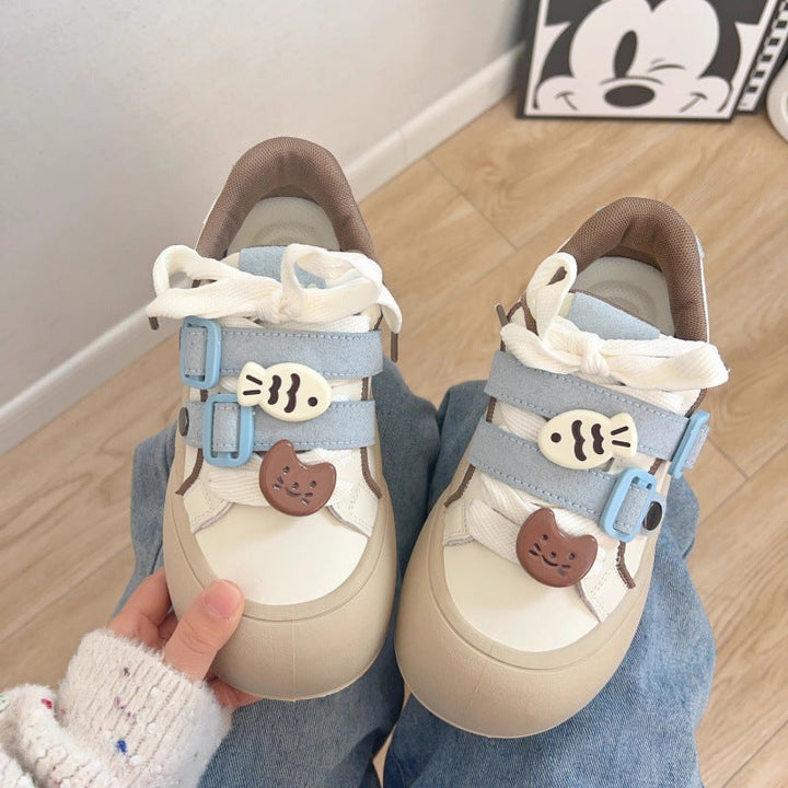 Damen modische Freizeit-Sneaker mit bunten Tierapplikationen Echo Archiv