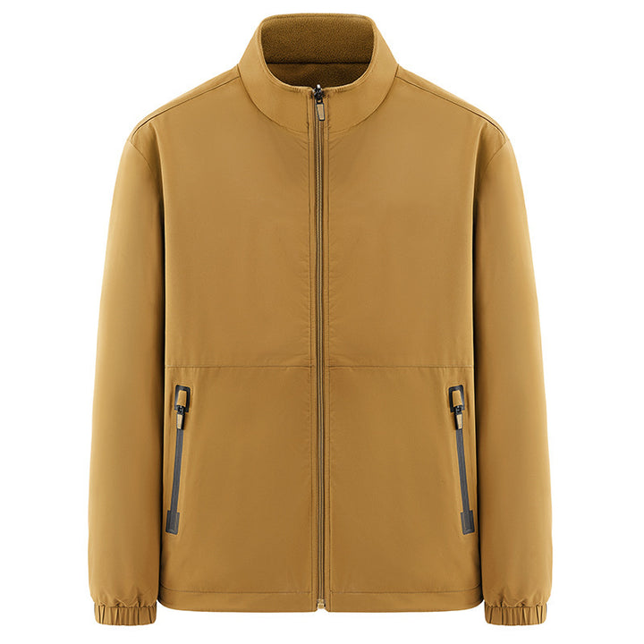 Herren Minimalistische technische Allwetter-Softshelljacke mit Stehkragen und wasserabweisenden Reißverschlüssen Echo Archiv