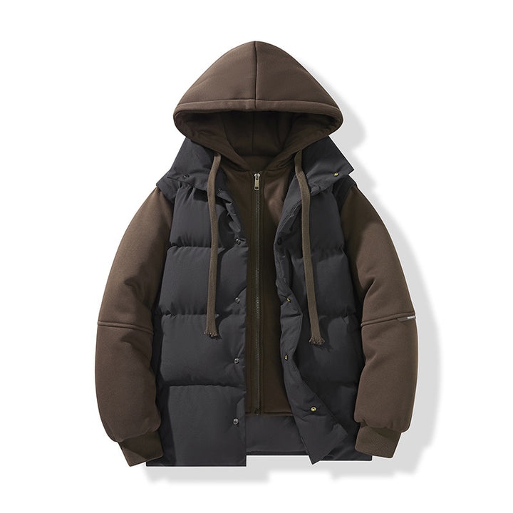 Herren Hybrid-Steppjacke mit integrierter Kapuzen-Fleeceinnenschicht Echo Archiv