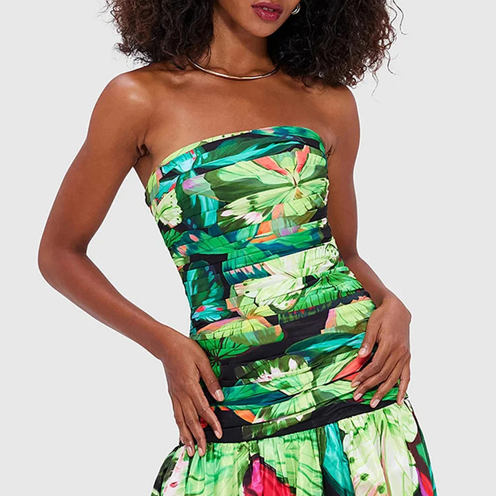Damen Floral Druck Einteiler-Badeanzug Echo Archiv