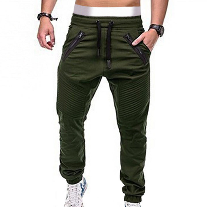 Herren modische Jogginghose mit Reißverschlusstaschen und elastischem Bund Echoarchiv