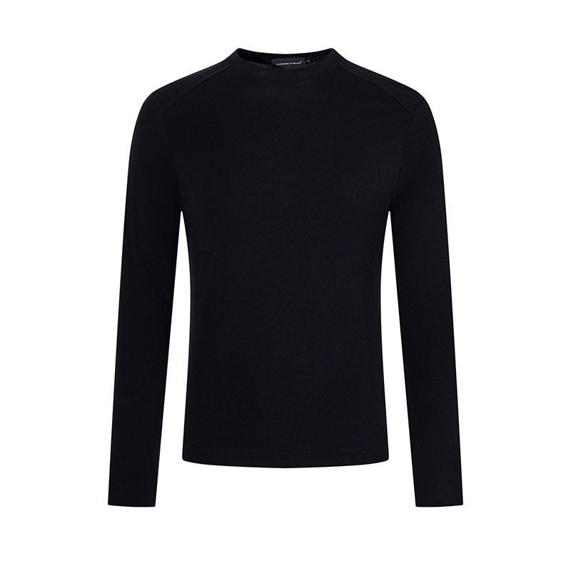 Herren Feinstrick-Pullover mit Rundhalsausschnitt aus Merinowolle Echoarchiv