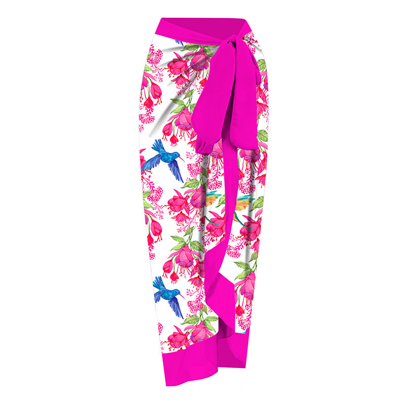 Damen Badeanzug mit floralem Design und passendem Strandrock Echo Archiv