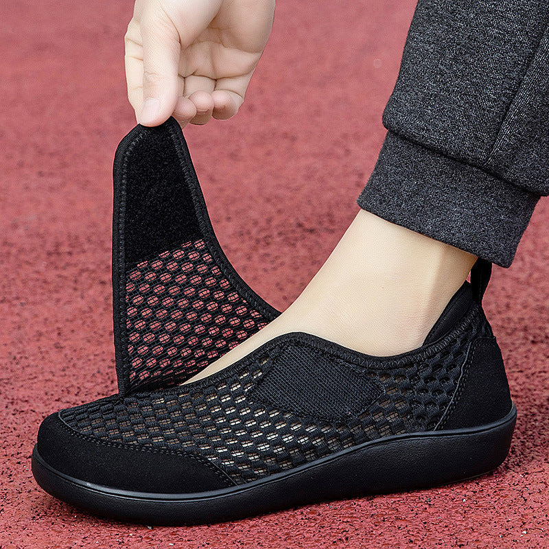 Unisex nan atmungsaktiver Netz-Slipper mit verstellbarem Klettverschluss und viskoelastischem Fußbett Echo Archiv