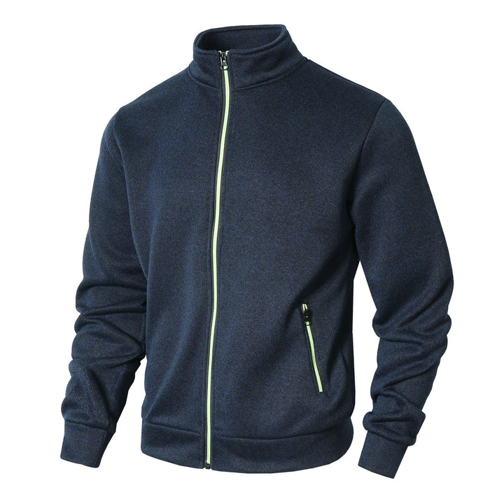Herren Sportliche Fleecejacke mit modernen Reißverschlusstaschen Echoarchiv