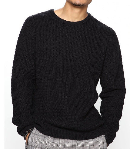 Herren Strukturierter Pullover mit Rundhalsausschnitt Echoarchiv
