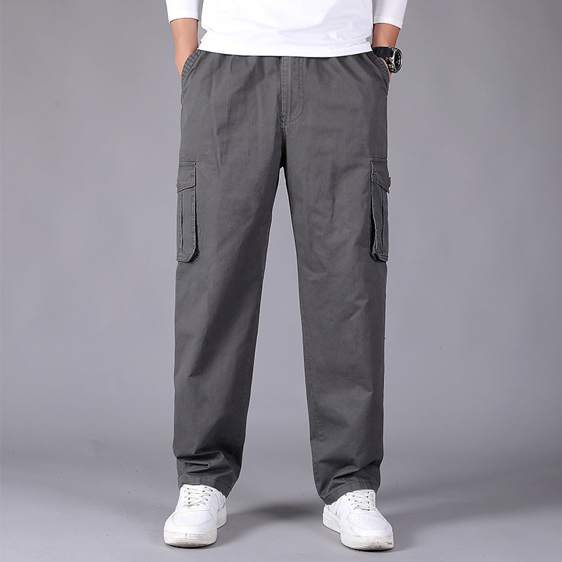 Herren Cargohose im Utility‑Stil mit elastischem Bund, geradem Bein und aufgesetzten Klappentaschen Echoarchiv