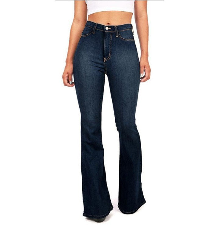 Damen nan Jeans mit hohem Bund und leichtem Schlag Echo Archiv
