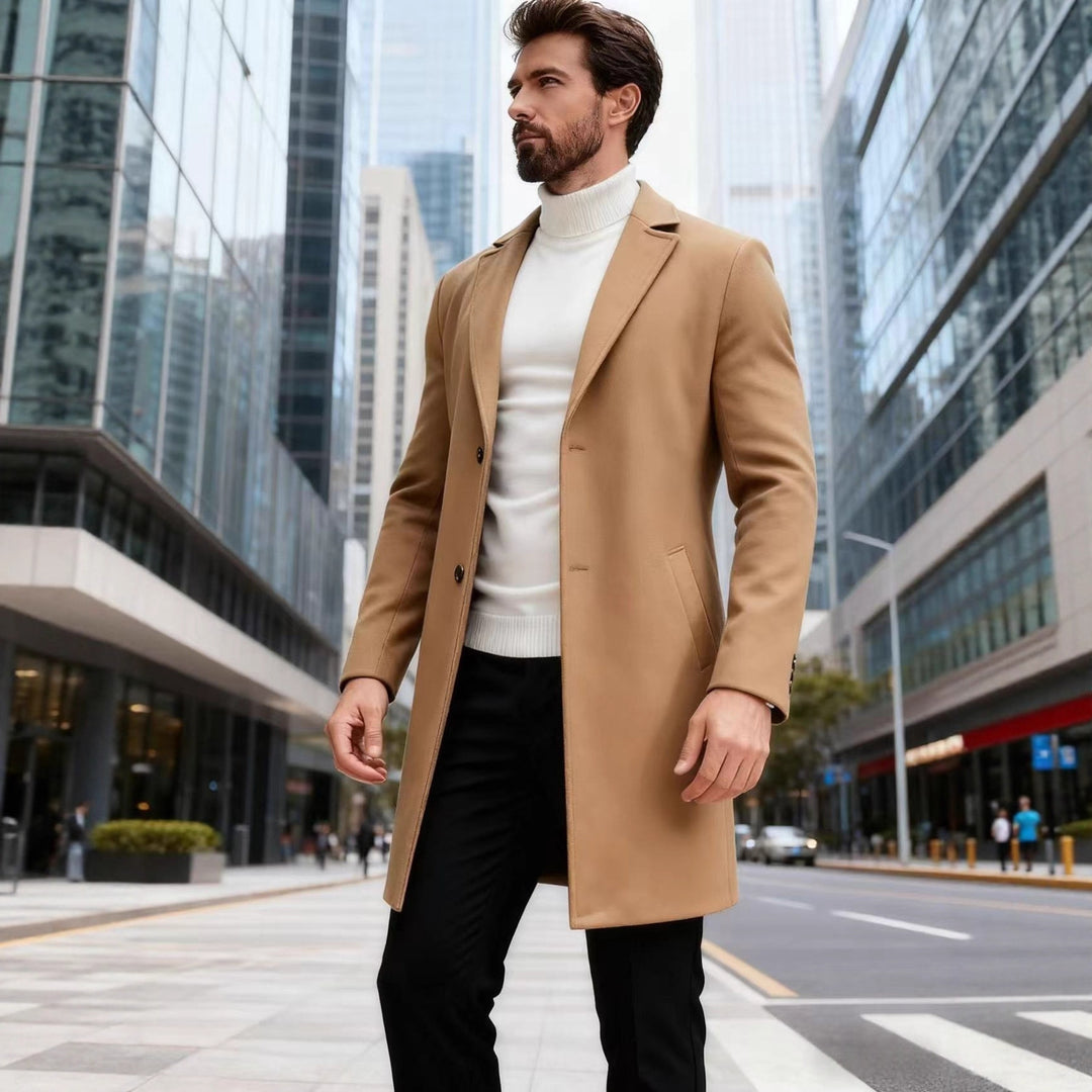 Herren eleganter Wollmantel Echoarchiv