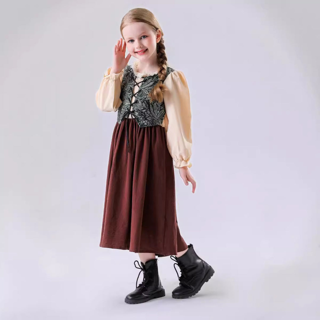 Unisex nan Kinderweste im Vintage Brokatstil mit floralem Jacquardmuster Echo Archiv