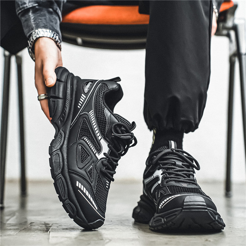 Herren modische Chunky-Trainingssneaker mit atmungsaktivem Mesh-Obermaterial und verstärkter dämpfender Plattformsohle – Norré