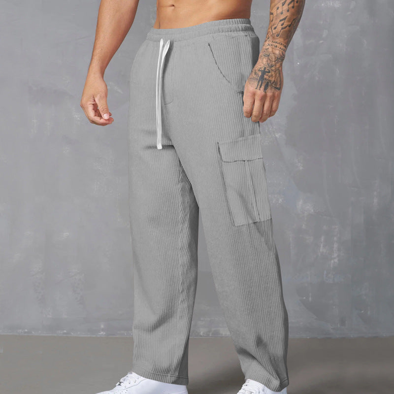 Herren lässige Cargo-Hose mit elastischem Bund und praktischen Taschen Echoarchiv