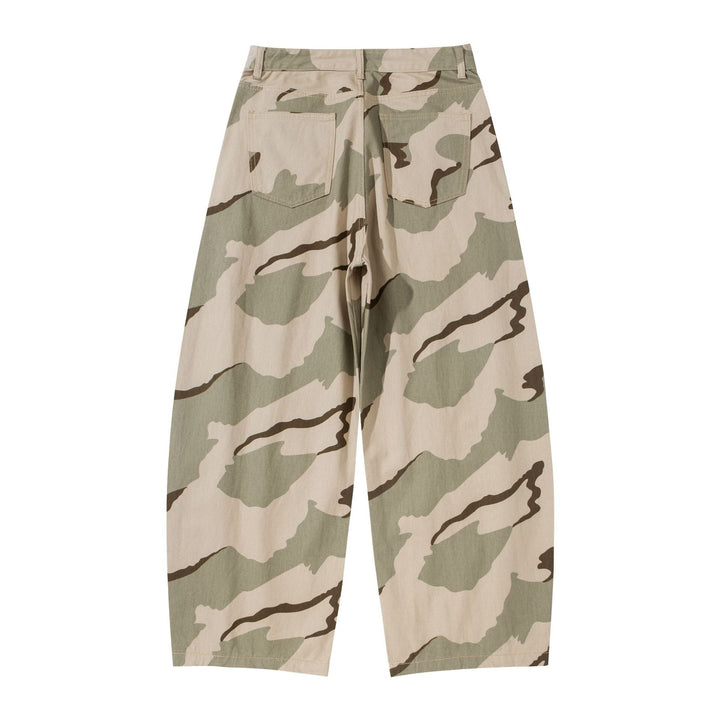 Damen Weite Cropped Cargohose im Camouflage Utility‑Look Echoarchiv