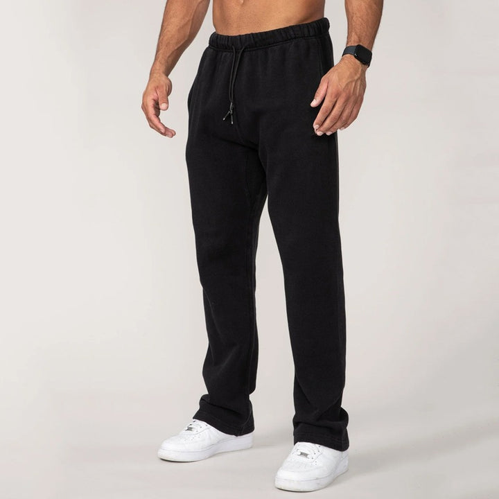 Herren Straight‑Leg Sweatpants aus French‑Terry mit elastischem Komfortbund und Kordelzug – Marzano