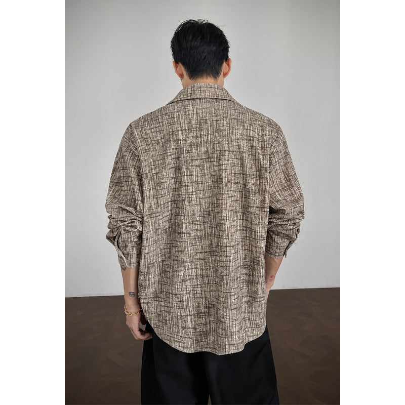 Herren Strukturierte Casual Bluse Echo Archive