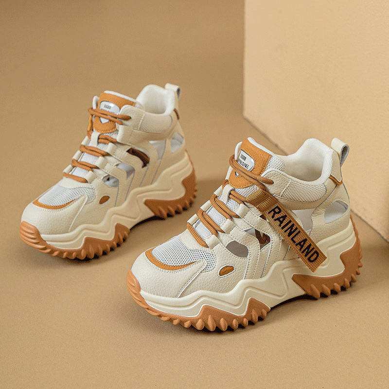 Damen Sportliche Hochschaft Sneaker mit strapazierfähiger Sohle Echo Archiv