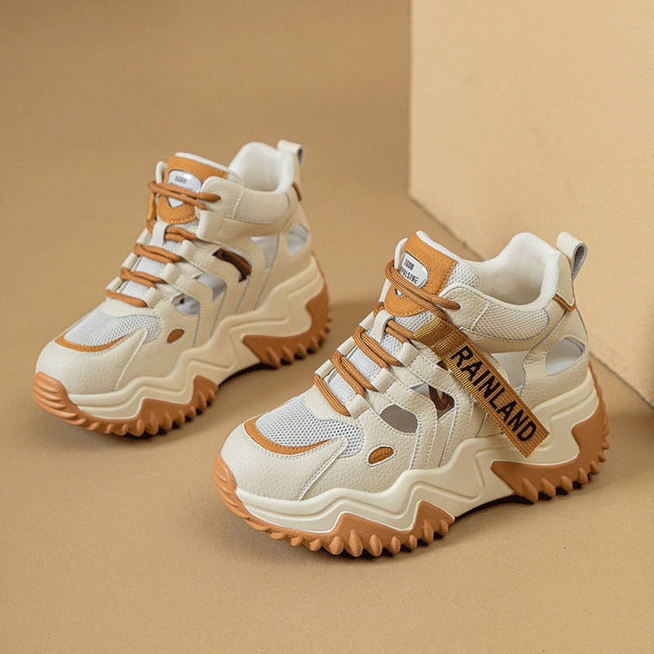 Damen Sportliche Hochschaft Sneaker mit strapazierfähiger Sohle Echo Archiv