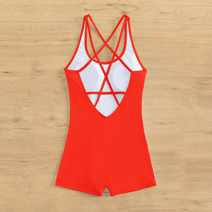 Damen Einteiler Badeanzug mit modernem Cross-Back-Design Echo Archiv