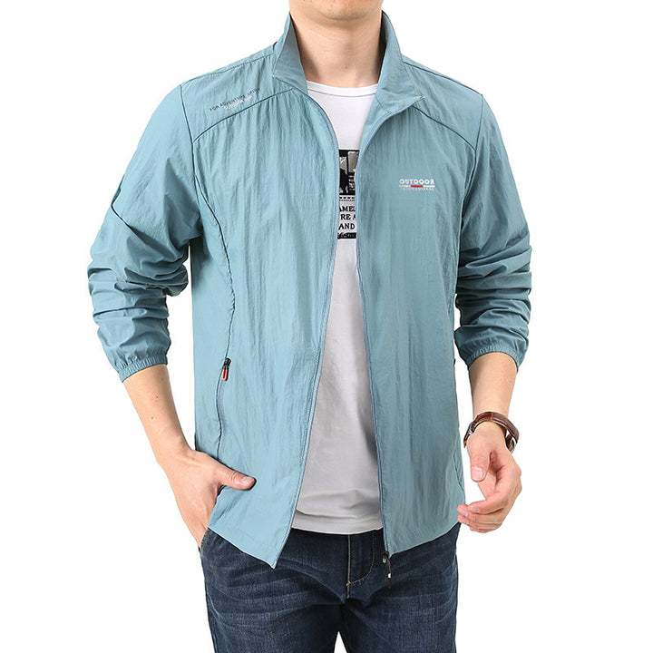 Herren Leichte Outdoorjacke mit verstellbarem Kragen Echo Archiv
