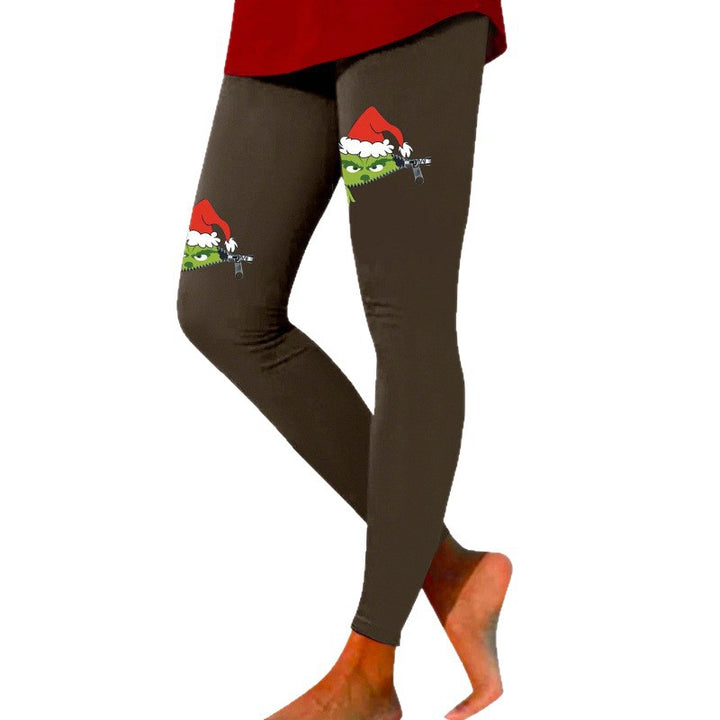 Damen Gemusterte Weihnachtsleggings Echoarchiv