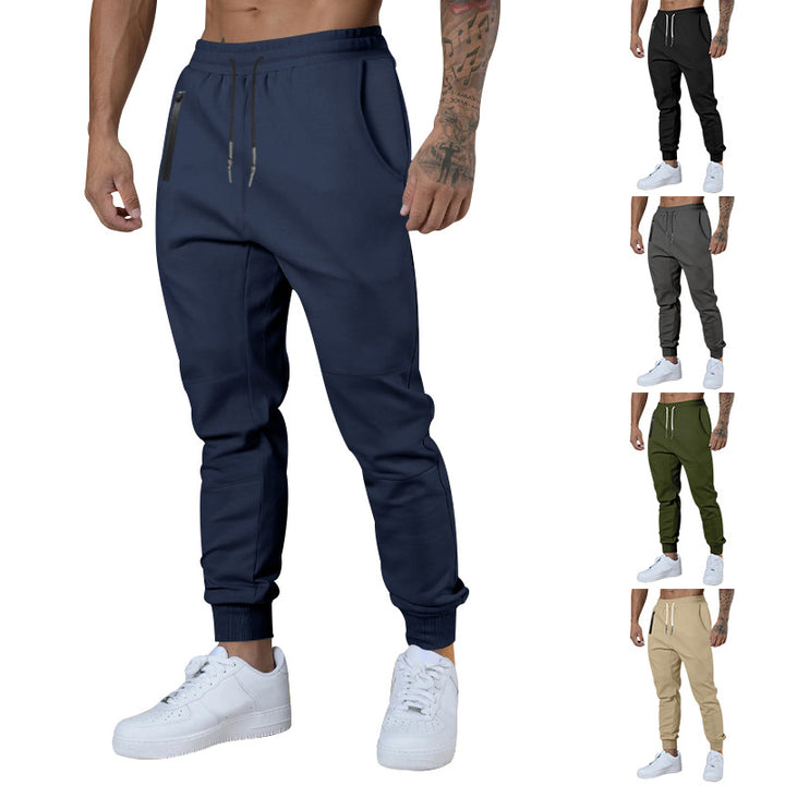 Herren Performance‑Tapered Joggerhose mit Reißverschluss‑Eingrifftaschen, elastischem Bund & gerippten Knöchelbündchen – Sorevano