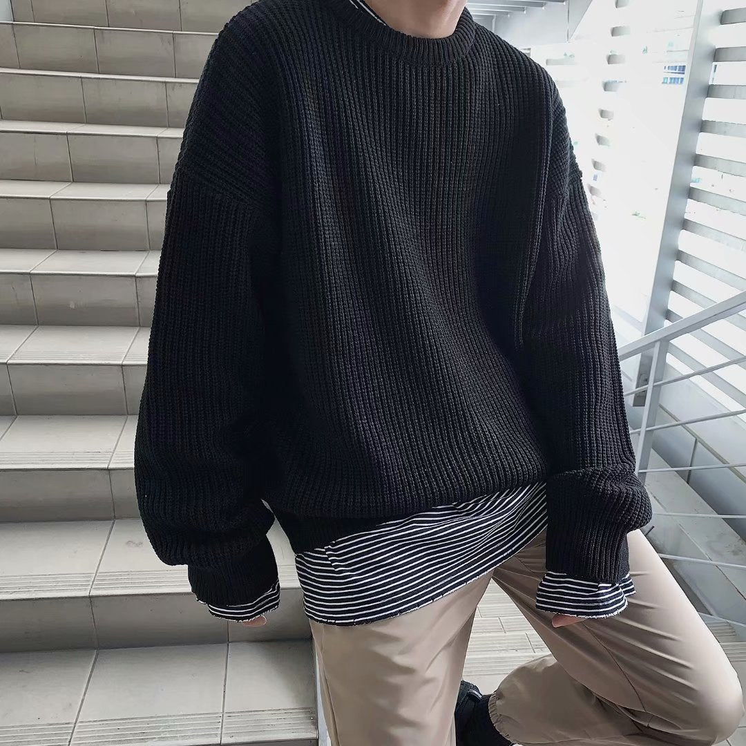 Damen Bequemer Oversized Strickpullover Echoarchiv
