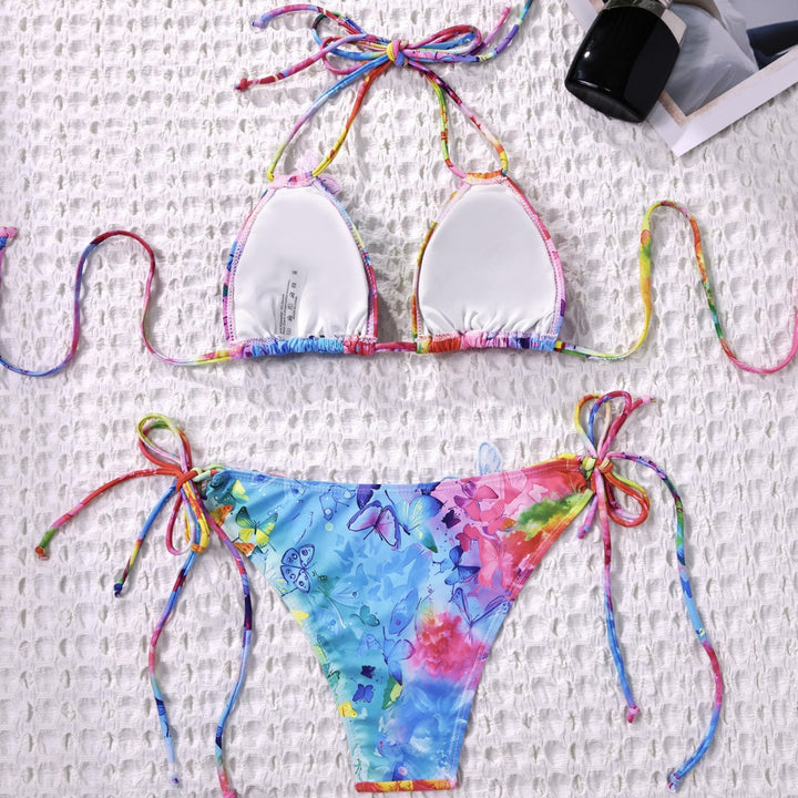 Damen Triangel-Bikini mit verspieltem Blumendetail Echo Archiv