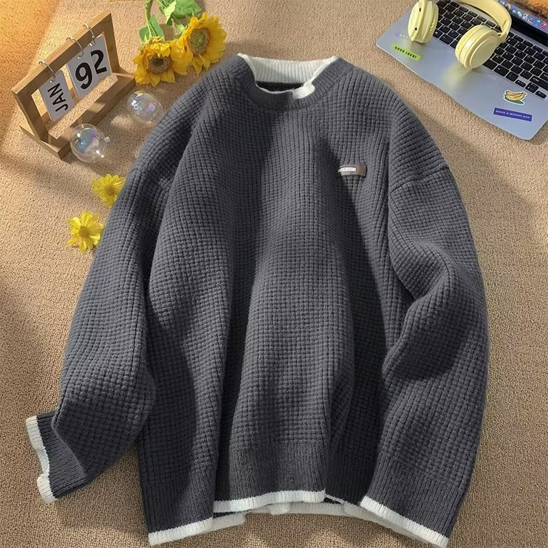 Herren Grobstrickpullover mit hohem Kragen Echoarchiv