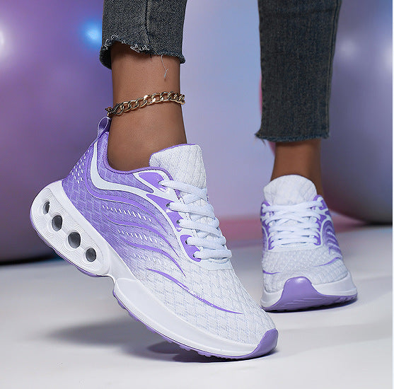 Damen nan sportive Strick-Laufschuhe mit belüfteter Luftkammersohle und ergonomischer Abrollsohle Echo Archiv