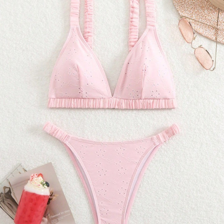 Damen Triangel-Bikini-Set mit verspieltem Rüschendesign Echo Archiv