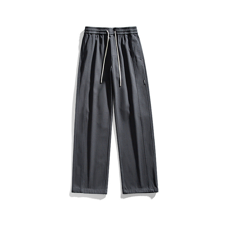 Herren Straight-Cut Freizeit‑Hose mit elastischem Bund, Tunnelzug und dekorativen Nahtpasse Echo Archiv
