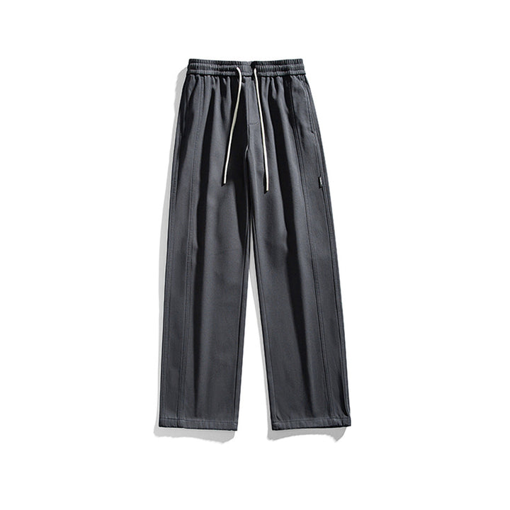 Herren Straight-Cut Freizeit‑Hose mit elastischem Bund, Tunnelzug und dekorativen Nahtpasse Echo Archiv