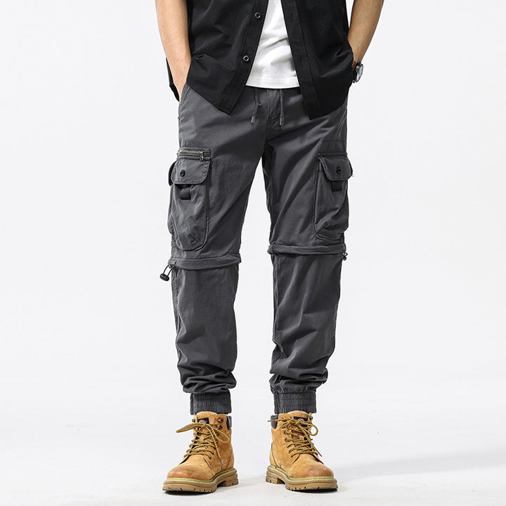 Herren funktionale Cargo-Hose mit verstellbarem Bund und Mehrzwecktaschen Echoarchiv