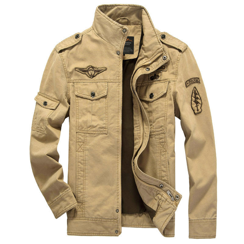 Herren nan Canvas-Fieldjacke aus robustem Baumwoll-Twill mit Schulterklappen, Mehrfachtaschen und Stehkragen Echo Archiv
