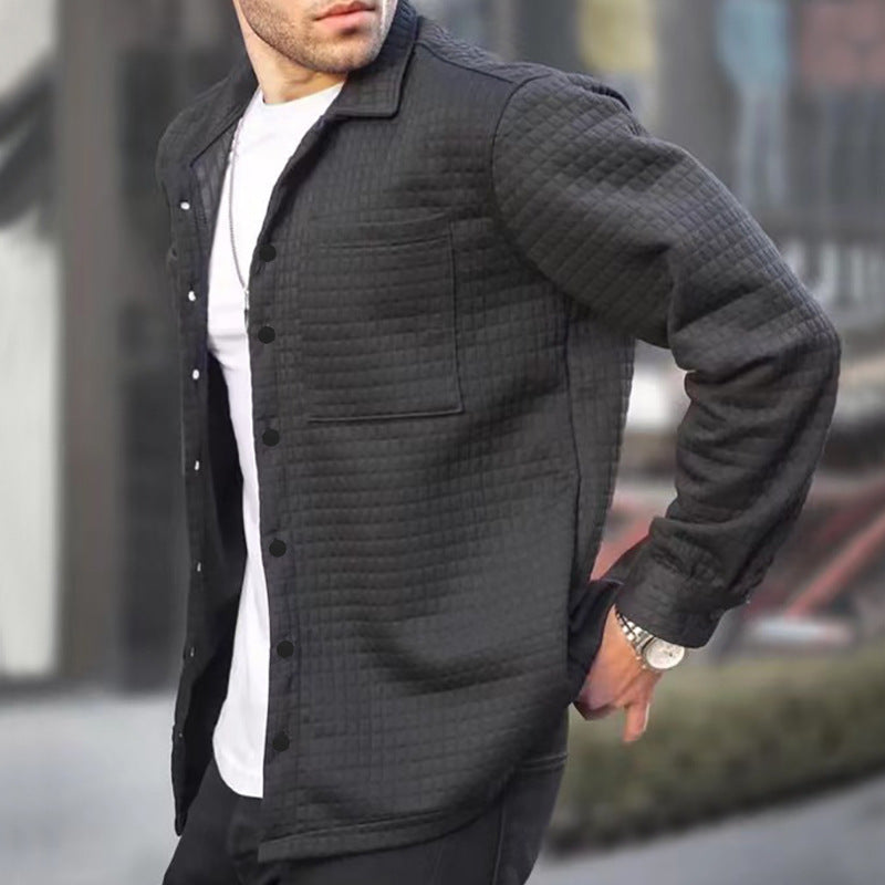 Herren Strickjacke mit strukturierter Oberfläche und praktischen Taschen Echoarchiv