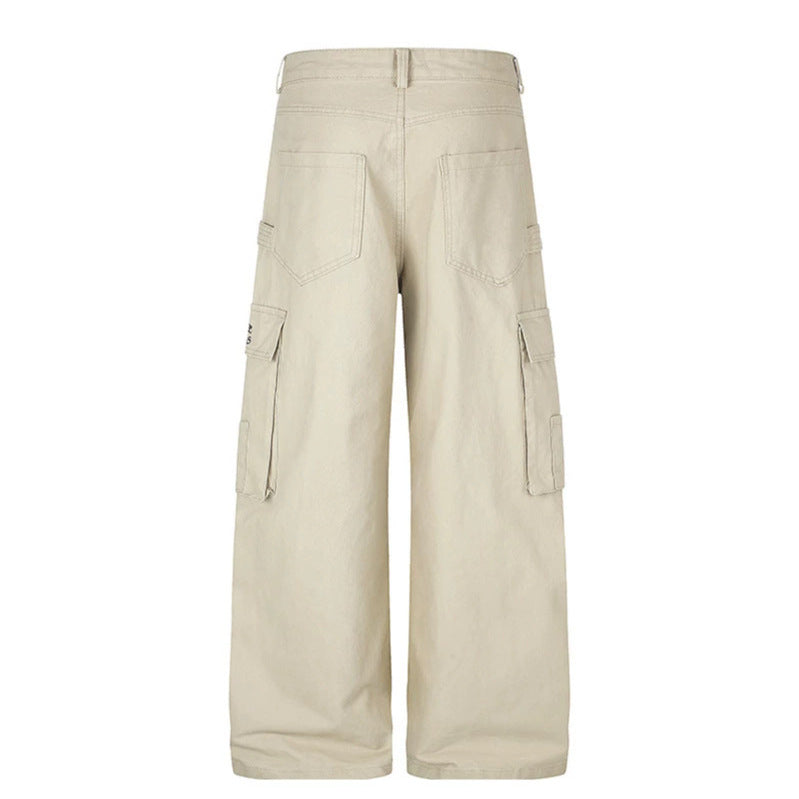 Damen Cargo-Hose mit hohem Bund, Multifunktions-Taschen und weitem Culotte-Schnitt Echoarchiv