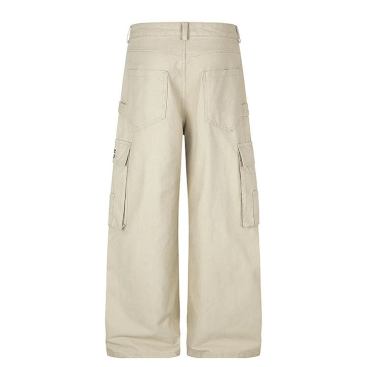 Damen Cargo-Hose mit hohem Bund, Multifunktions-Taschen und weitem Culotte-Schnitt Echoarchiv